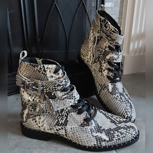 TED BAKER MOTO REPTILE STUDDED BOOT 8